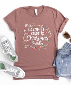 Holiday My Favorite Color Is Christmas Lights Shirt