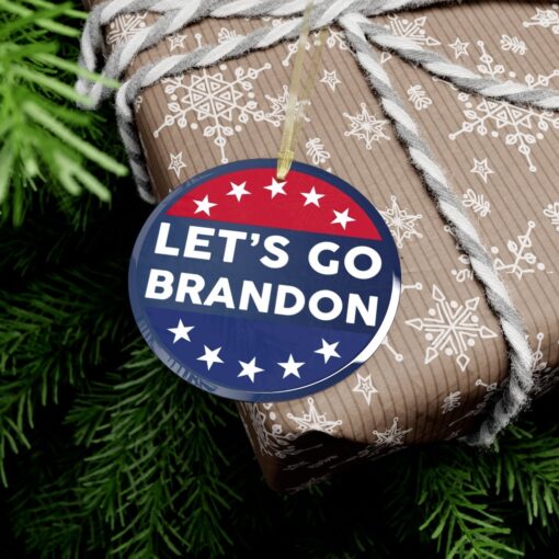 Joe Biden Parody Meme Let’s Go Brandon Christmas Ornament