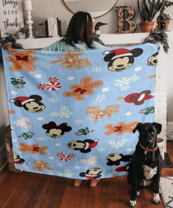 Mickey & Minnie Disney Christmas Throw Blanket