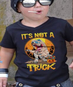 Kids halloween saurus it's not a trick shirts
