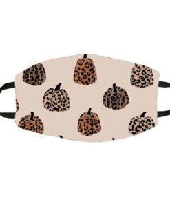 Leopard Print Pumpkin Mask With Filter Included