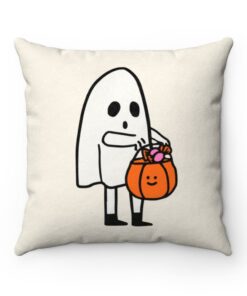 Little Ghost Trick or Treat Halloween Pillow