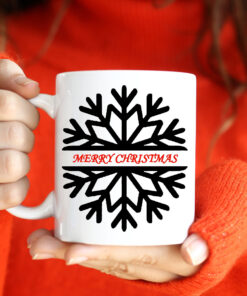 Merry Christmas Coffee Snowflake Mug
