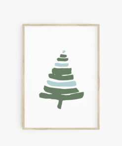 Modern Abstract Christmas Tree Poster