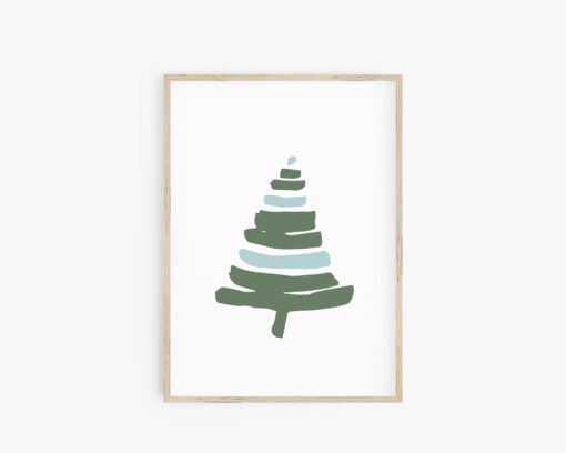 Modern Abstract Christmas Tree Poster