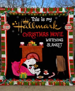 Movie Watching Quilt Blanket Christmas House Fleece