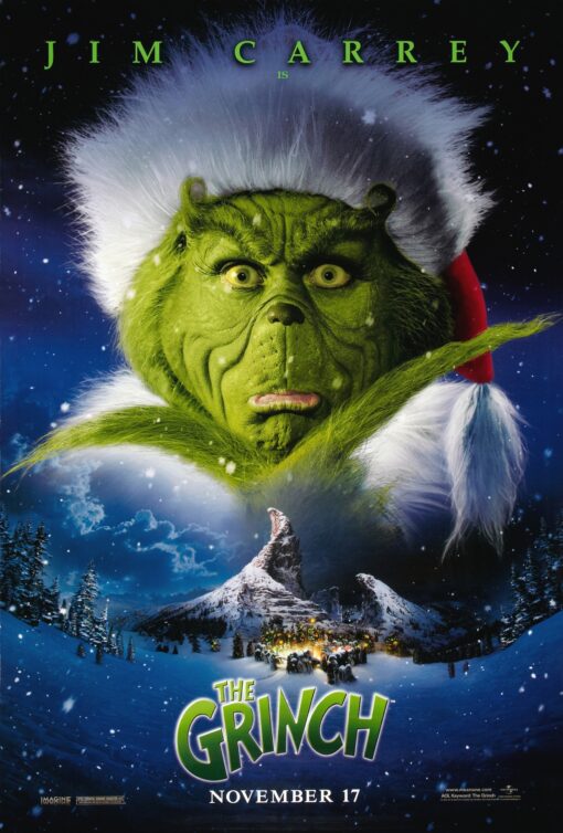 New Giclée Art Print 2000 Christmas Grinch Movie Poster