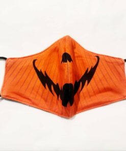 Orange Pumpkin Face Mask with Filter Pocket