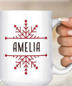 Personalized Coffee Snowflake Mug