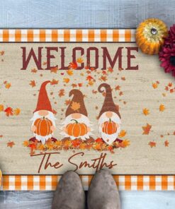 Personalized Family Name Thanksgiving Doormat