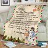 Personalized To My Son Christmas House Fleece Sherpa Blanket