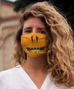 Pumpkin halloween face mask layered