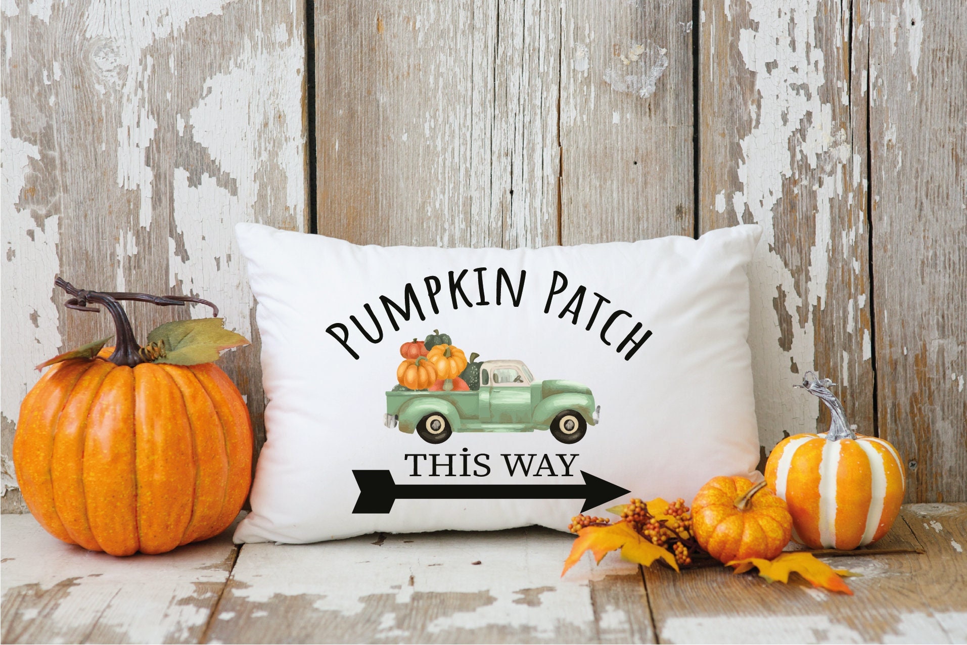 Fall Pillow Cover Pumpkin Thanksgiving Halloween Dwarf Sofa Pillow