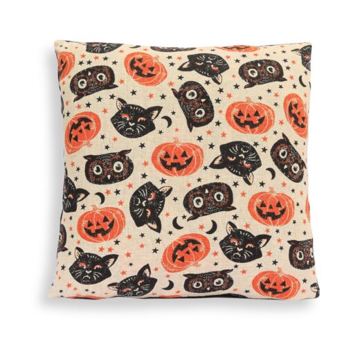 Retro Halloween Reversible Pillow Cover