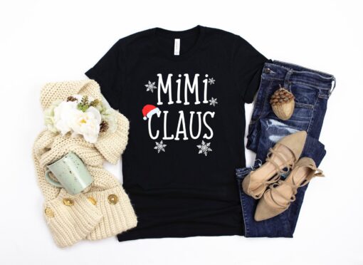 Santa Hat Holiday Christmas Mimi Claus Shirt