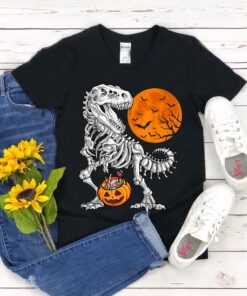 Skeleton Dino Halloween Shirts