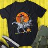 Halloween Dinosaur Blood Moon Shirt Funny