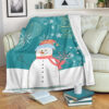 Christmas Snowman Throw Blanket