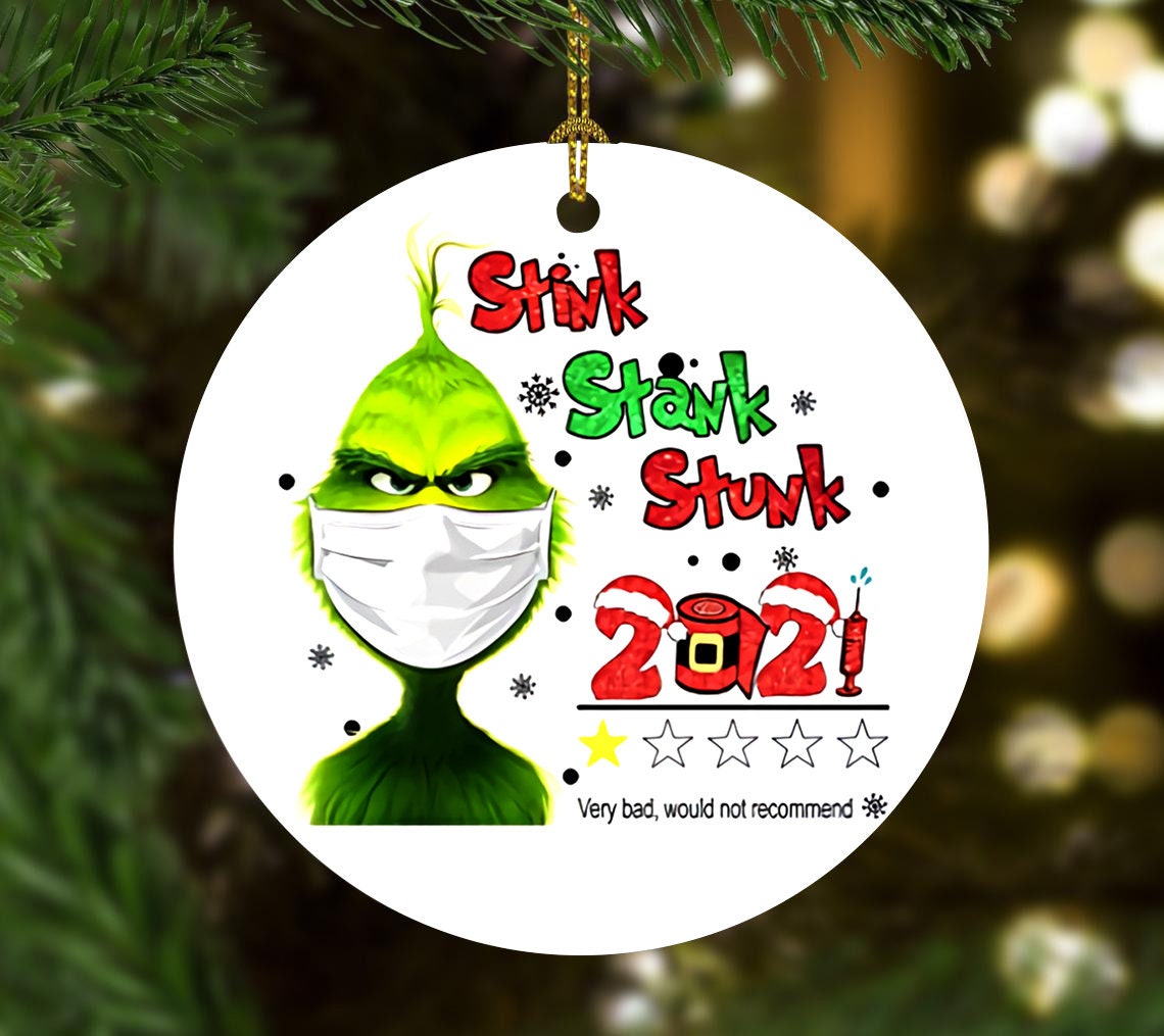 Stink Stank Stunk 2021 Vaccinated Gift Ornaments