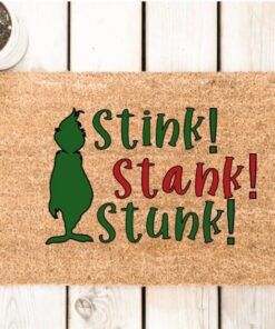 Stink! Stank! Stunk! The Grinch Door Mat