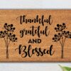 Grateful Thankful Blessed Thanksgiving Doormat