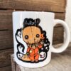 BOO TRICK TREAT Halloween Ghost Pumpkin Cat Coffee Mug