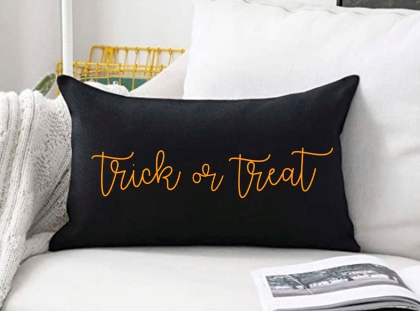 Trick Or Treat Pillow Halloween Decor Cover