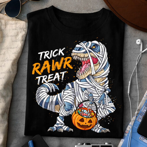 Trick Rawr Treat Halloweeen Party Dinosaur Shirt Ideas