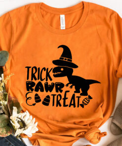 Trick Rawr Treat Halloween Dinosaur Shirt Design