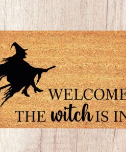 Welcome The witch is in Halloween Doormat
