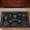 Witch Please Black Cat Halloween Doormat