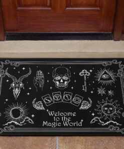 Welcome To The Magic World Witch Symbol Welcome DoorMat