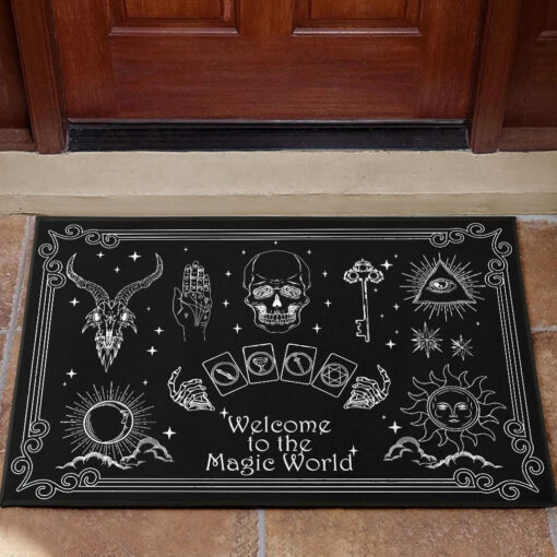 Welcome To The Magic World Witch Symbol DoorMat