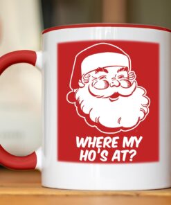 Where’s My Ho’s Two-Tone Santa’s Favorite Ho Coffee Mug