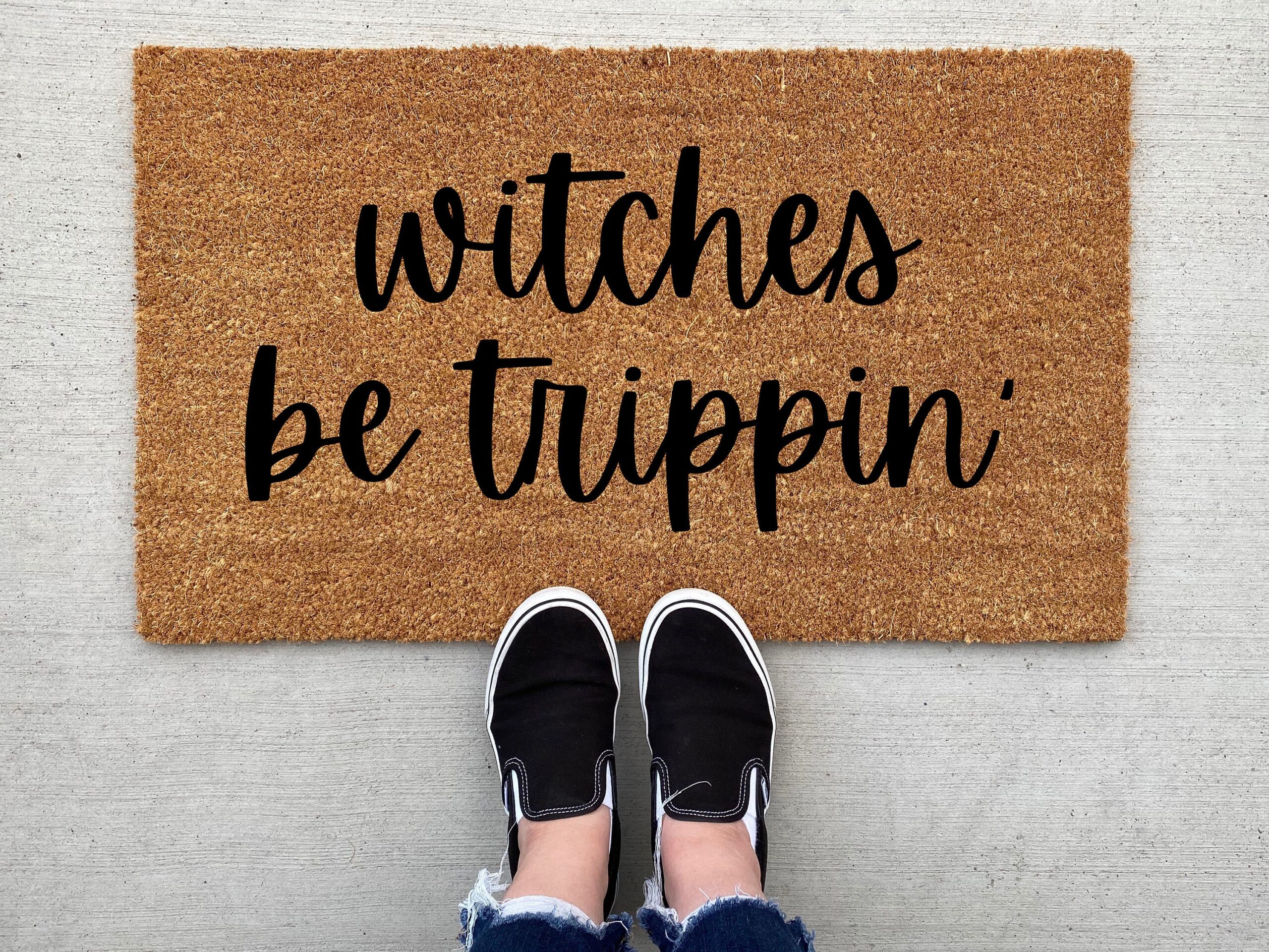 Witches Be Trippin' Halloween Doormat