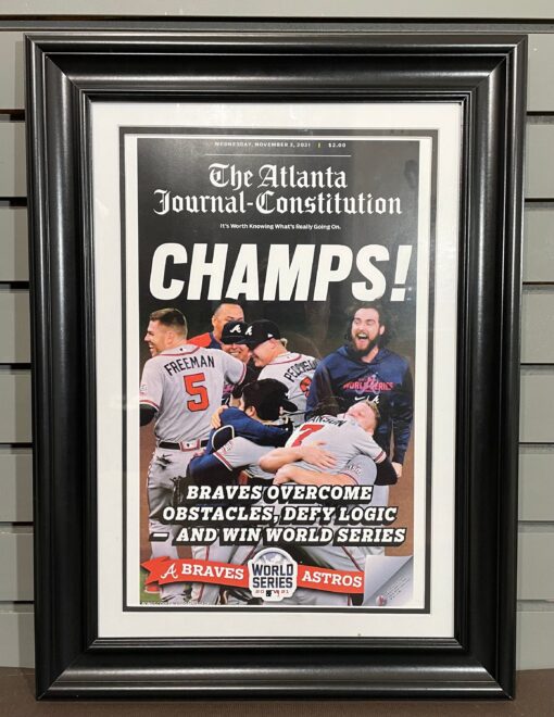 2021 Atlanta Braves World Series Champions Framed Front Poster
