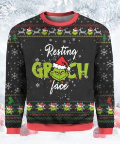 2021 Grinch Face Christmas Ugly Sweater