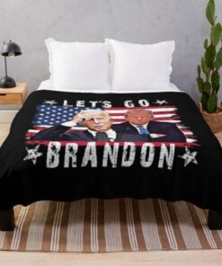 2021 Let’s Go Brandon Christmas Flag Plaid Blanket