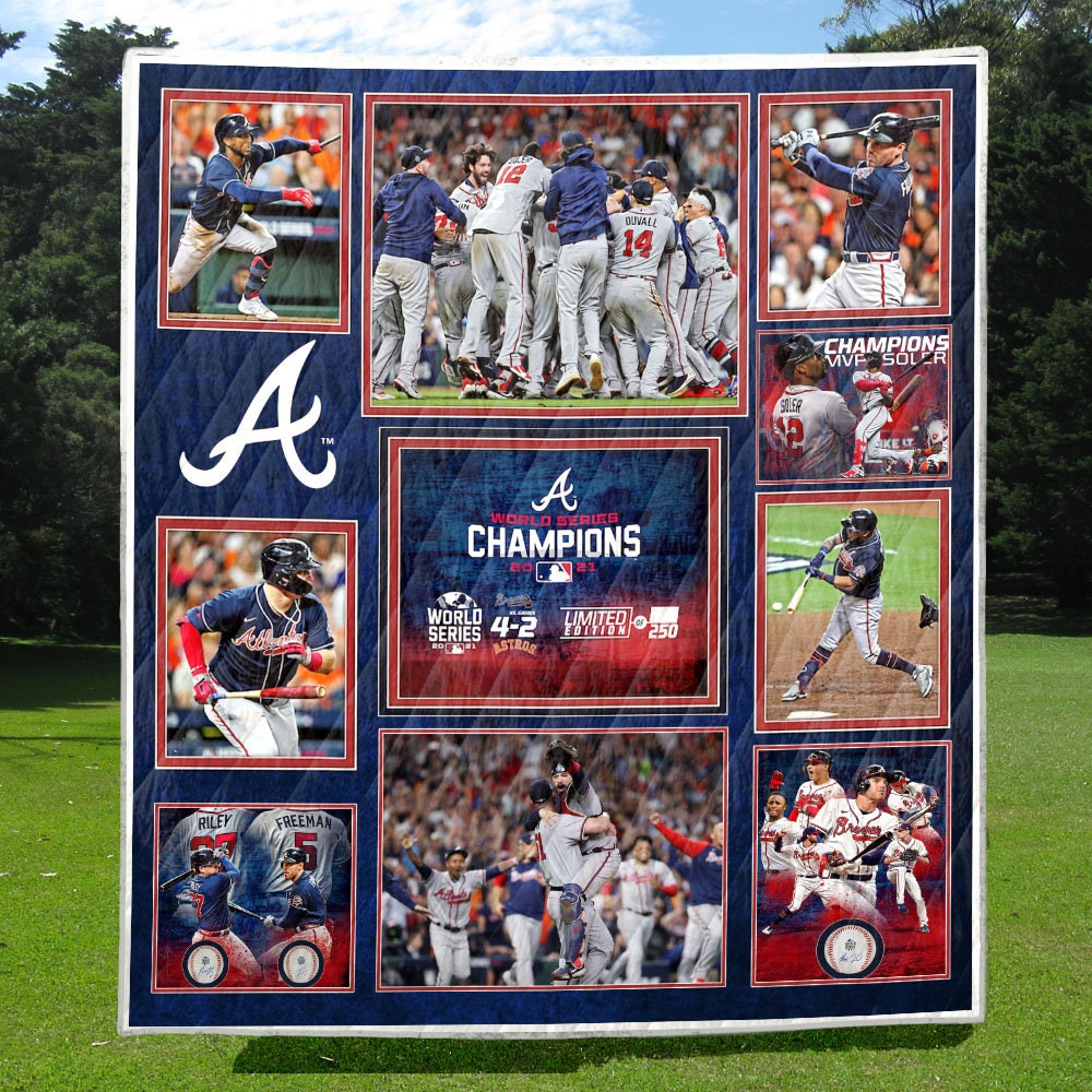 Atlanta Braves Team 2021 World Series champions Blanket - Bluecat