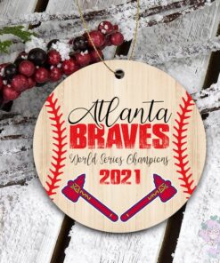 2021 World Series Champions Ceramic Braves Ornament