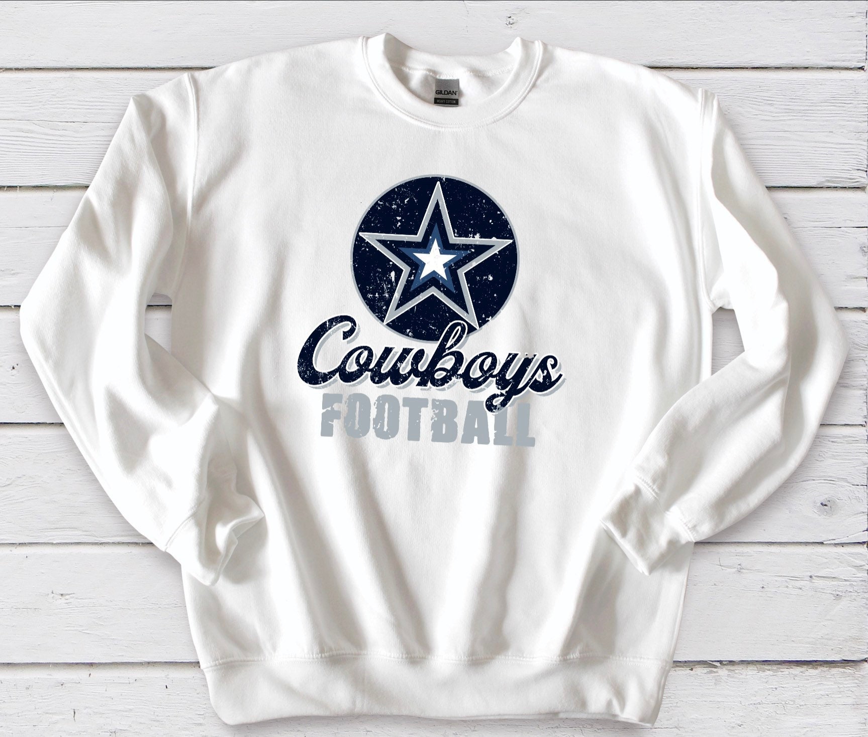 25% OFF SALE Dallas Cowboys Classic Grunge Vintage Christmas Sweater -  Teeholly