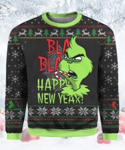 3D Ugly Christmas Sweater Grinch Face