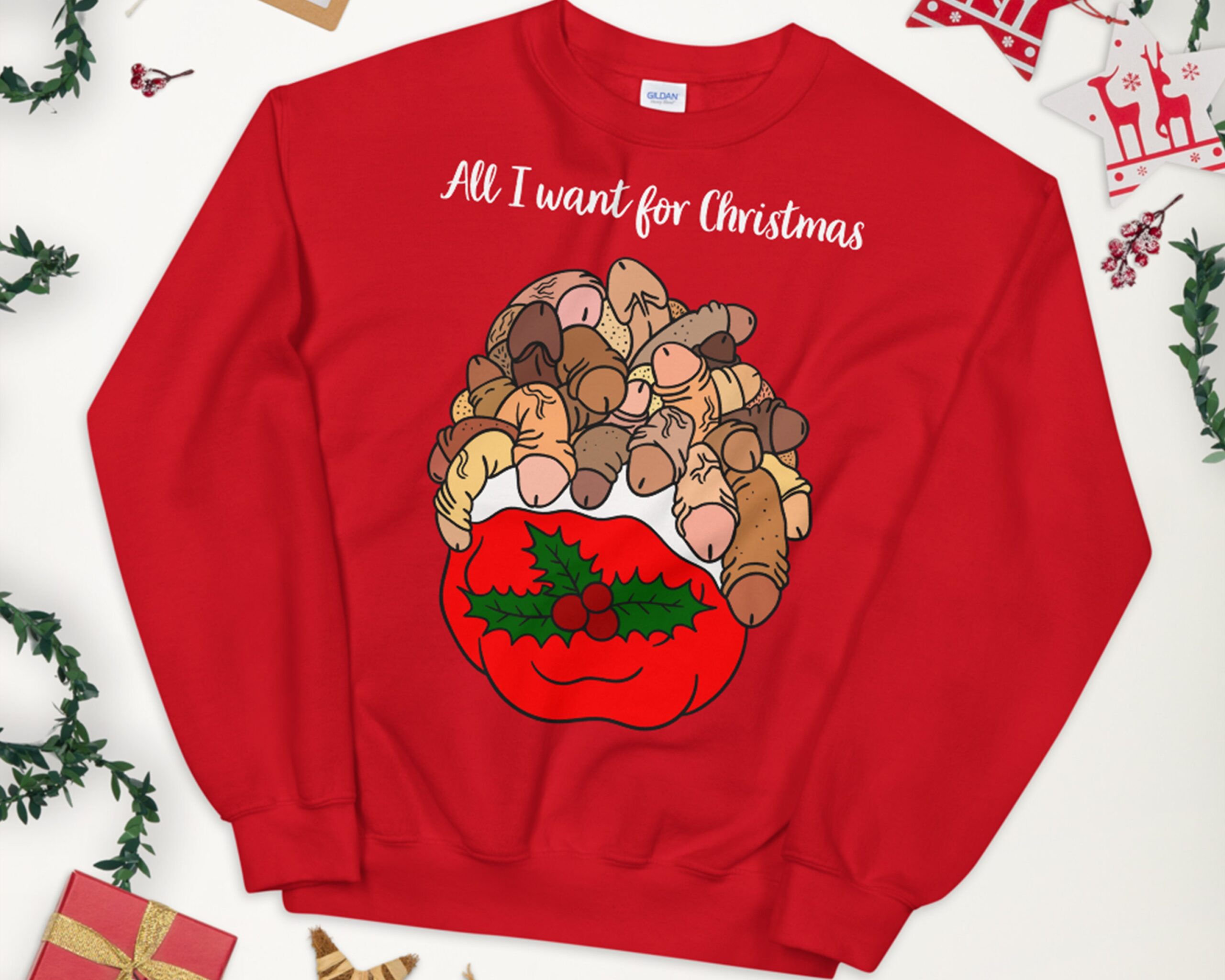 Dirty Ugly Christmas Sweater, Dirty Christmas Sweatshirt For Women Men