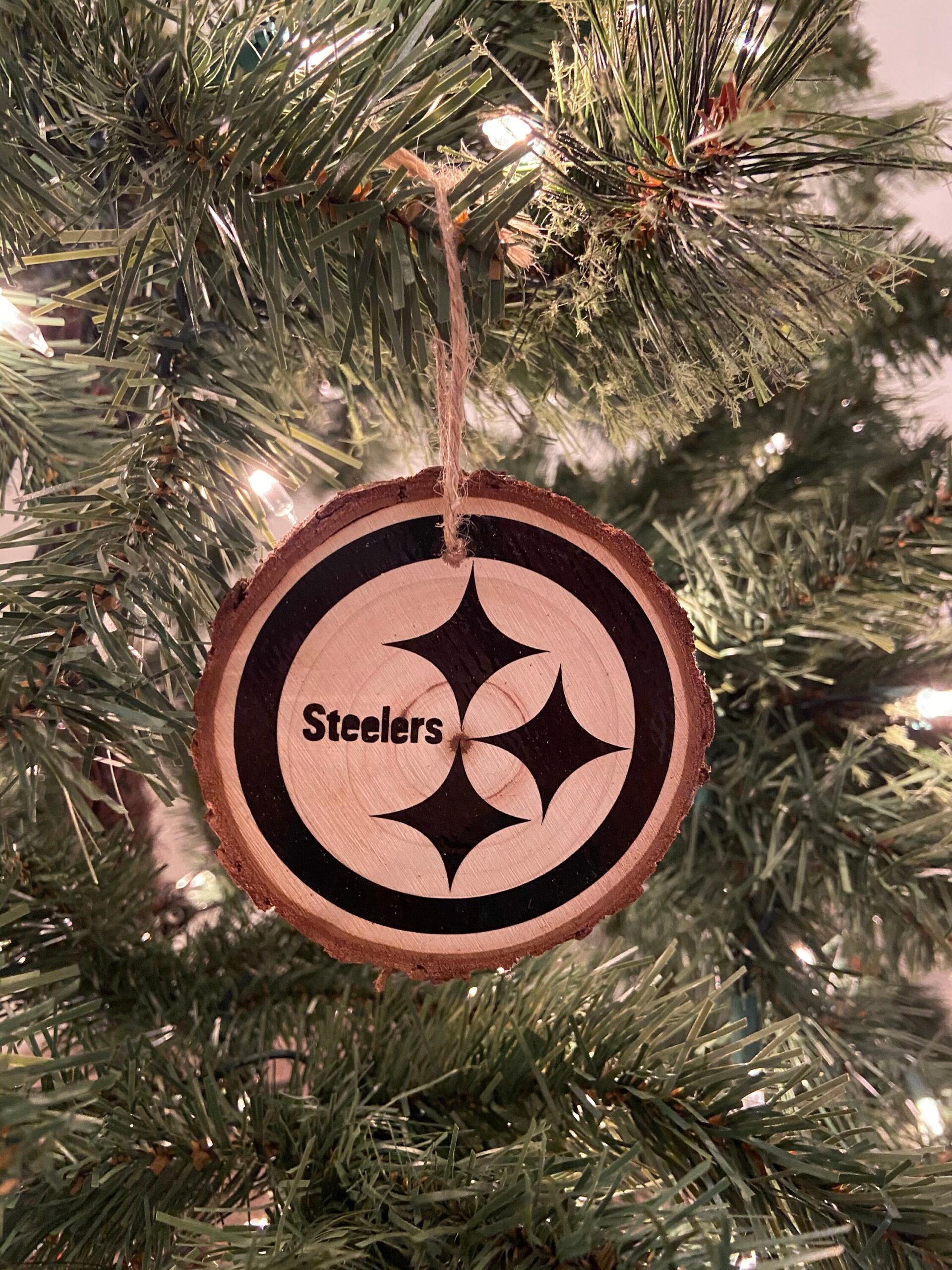 College Sports NFL Christmas Inspired Wood Ornaments - Teeholly
