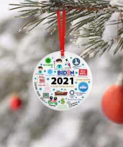 Commemorative 2021 Christmas Ornament Year In Review