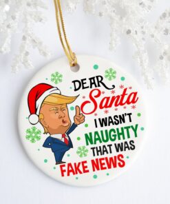 Donald Trump Dear Santa Christmas Circle Ornament