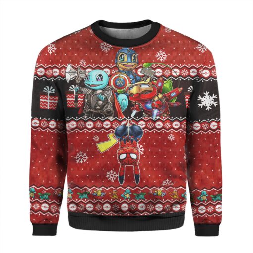 Evengers Pikachu Marvel Pokemon Ugly Christmas Sweater