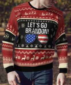 Fjb US Flag Let’s Go Brandon FJB Ugly Christmas Sweater