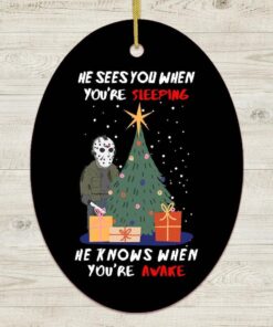 He Sees You When You’re Sleeping Michael Myers Christmas Ornament