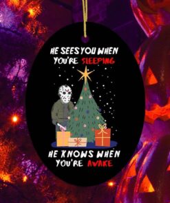 He Sees You When You’re Sleeping Michael Myers Christmas Ornament